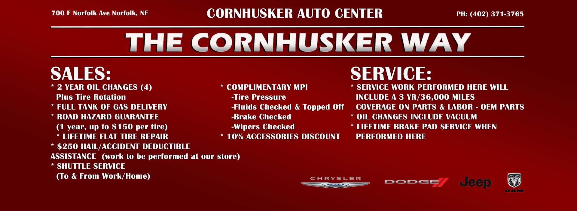 Cornhusker Auto Norfolk Ne >> Cornhusker Auto Center Chrysler Dodge Jeep Ram Norfolk Cornhusker Auto Norfolk Ne >> Cornhusker Auto Center Chrysler Dodge Jeep Ram Norfolk